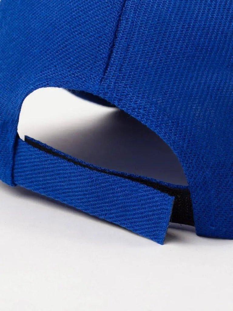 Casquette unie colorée, à visière courbée, réglable, au polyester respirant, look minimal, modèle Gaby - Casquette - Bleu