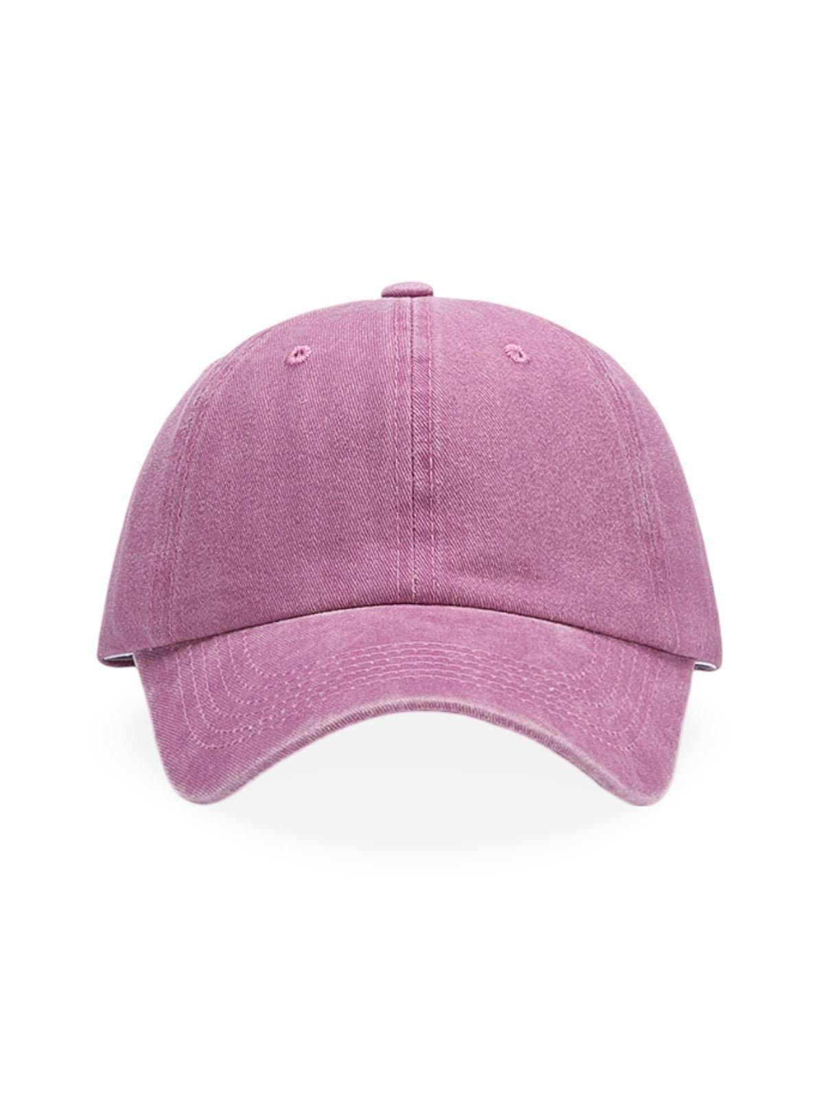 Casquette unisexe coton délavé, au style rétro, visière courbée, réglable, modèle Méty - Casquette - Rose