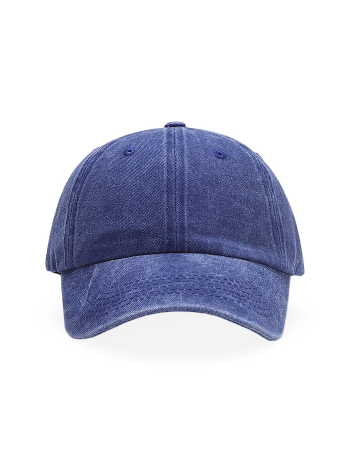 Casquette unisexe coton délavé, au style rétro, visière courbée, réglable, modèle Méty - Casquette - Bleu