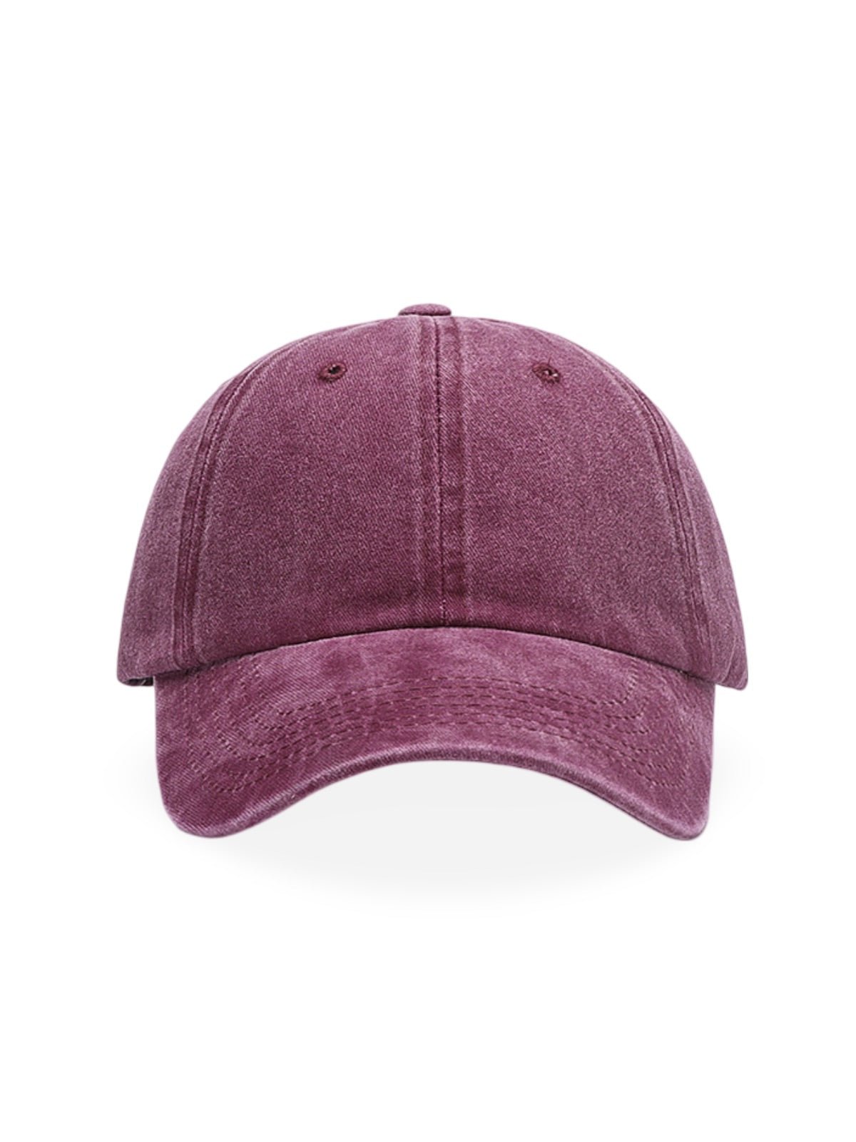 Casquette unisexe coton délavé, au style rétro, visière courbée, réglable, modèle Méty - Casquette - Rose prune