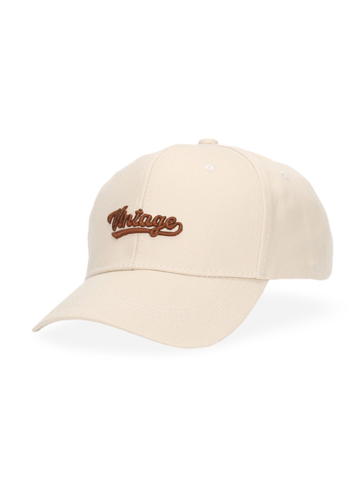 Casquette vintage brodée, en coton, visière courbée, réglable, unisexe, protection solaire, modèle Jamire - Casquette - Blanc