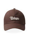 Casquette vintage brodée, en coton, visière courbée, réglable, unisexe, protection solaire, modèle Jamire - Casquette - Marron