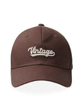 Casquette vintage brodée, en coton, visière courbée, réglable, unisexe, protection solaire, modèle Jamire - Casquette - Marron