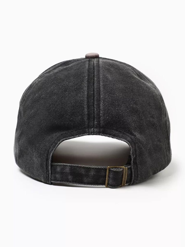 Casquette vintage délavée, coton respirant, visière courbée, ajustable, look usé, modèle Houno - Casquette - Gris