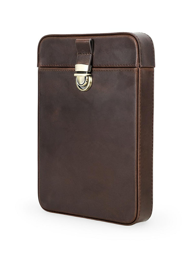 Cave à cigares, en cuir, forte de caractère, modèle Firminius - Coffret - Café