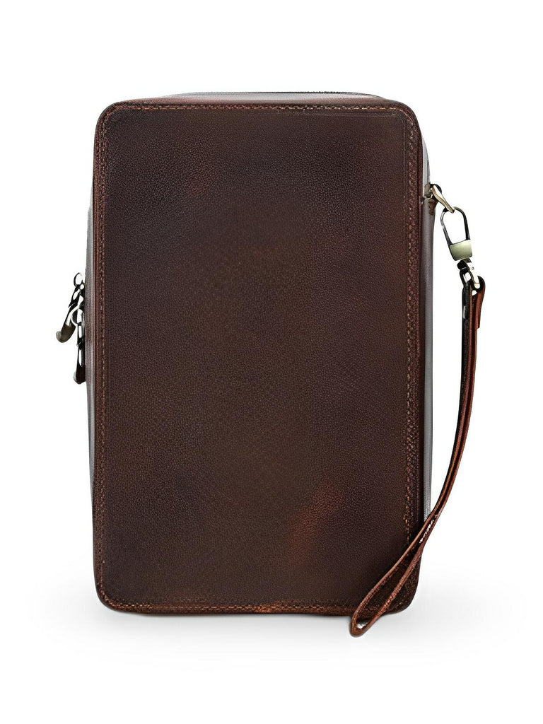 Cave à cigares, en cuir pleine fleur, tout équipé, modèle Ronan - Coffret - Café