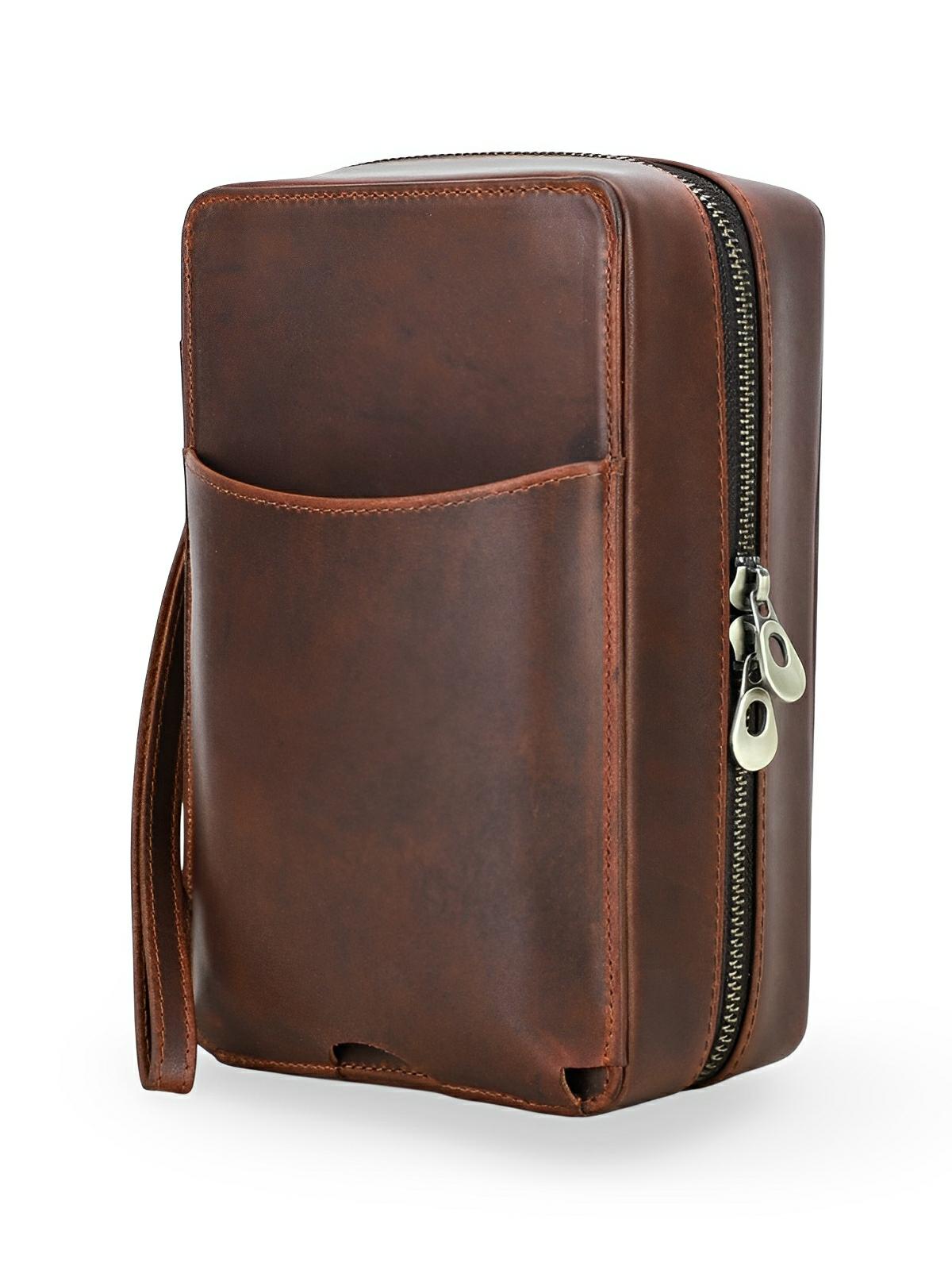 Cave à cigares, en cuir, tout équipé, modèle Marbod - Coffret - Marron