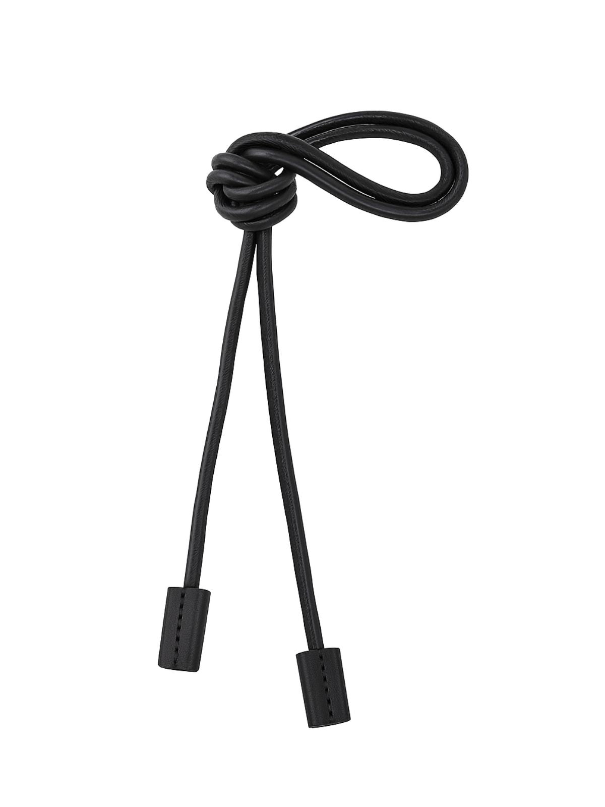Ceinture fine à nouer, corde simili vegan, ceinture longue femme, accessoire taille robe, ceinture fine minimaliste, rétro automne, modèle Tina - Ceinture - Noire Unique (245 cm)