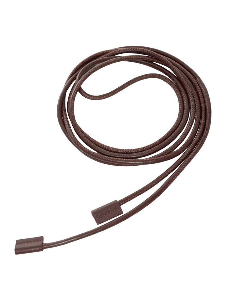 Ceinture fine à nouer, corde simili vegan, ceinture longue femme, accessoire taille robe, ceinture fine minimaliste, rétro automne, modèle Tina - Ceinture - Marron Unique (245 cm)