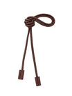 Ceinture fine à nouer, corde simili vegan, ceinture longue femme, accessoire taille robe, ceinture fine minimaliste, rétro automne, modèle Tina - Ceinture - Marron Unique (245 cm)
