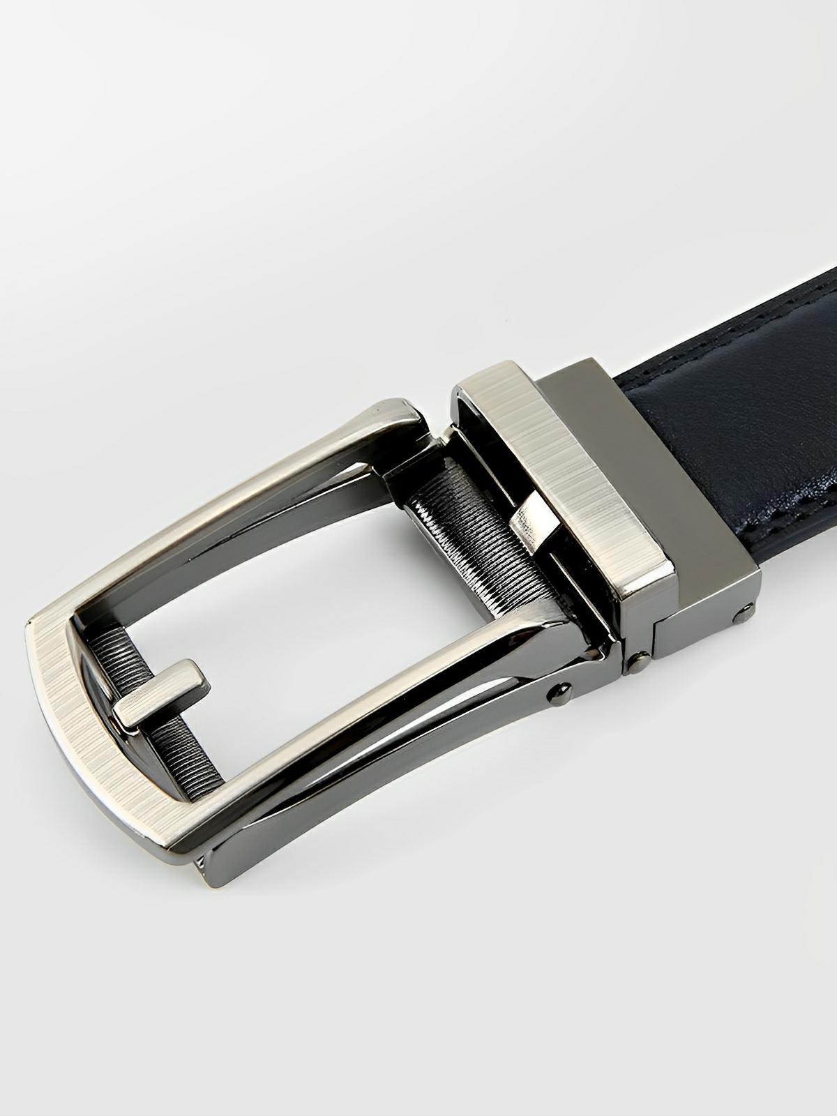 Ceinture homme sans trou, automatique, moderne, noir intemporel, modèle Marcus - Ceinture - Noire S