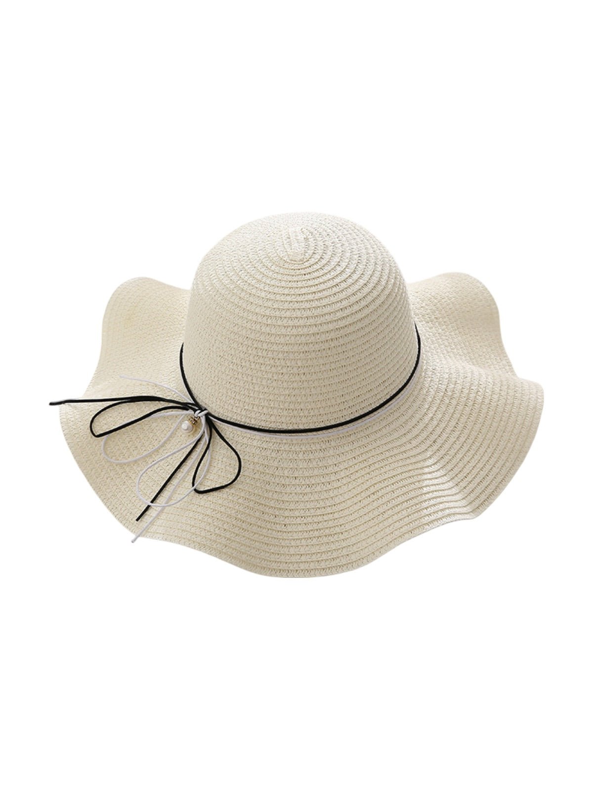 Cappello Di Paglia Da Donna A Tesa Larga – Protezione UV Per Spiaggia E Mare, Con Sottogola Regolabile
