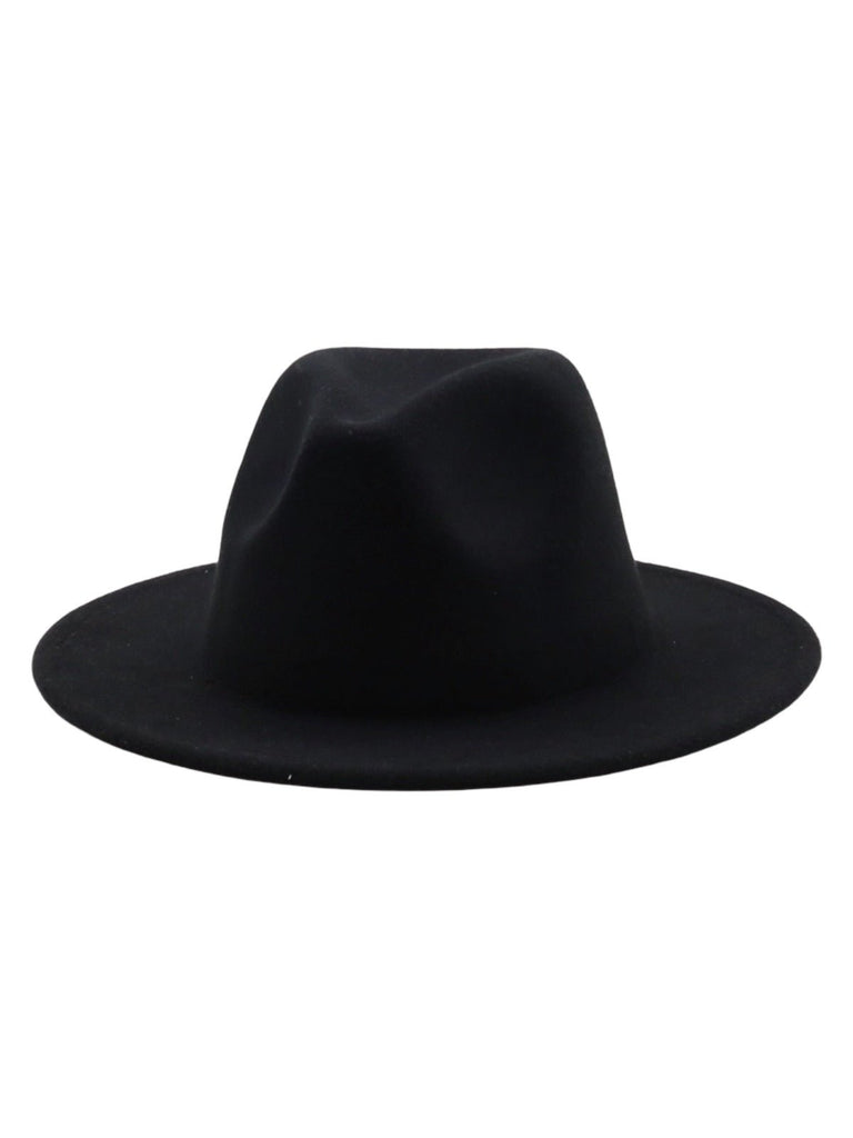 Chapeau feutre unisexe, fedora large bord, réglable bande intérieure, protection solaire UPF50+, feutre léger sans doublure, style urbain chic, modèle Nirma - Chapeau de paille - Noir