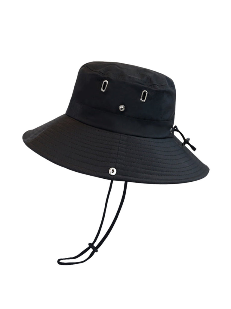 Chapeau large bord, protection solaire UPF 50+, accessoire plein air, couvre - chef unisexe été, modèle respirant léger, style randonnée, tissu séchage rapide, modèle Hitar - Chapeau de paille - Noir