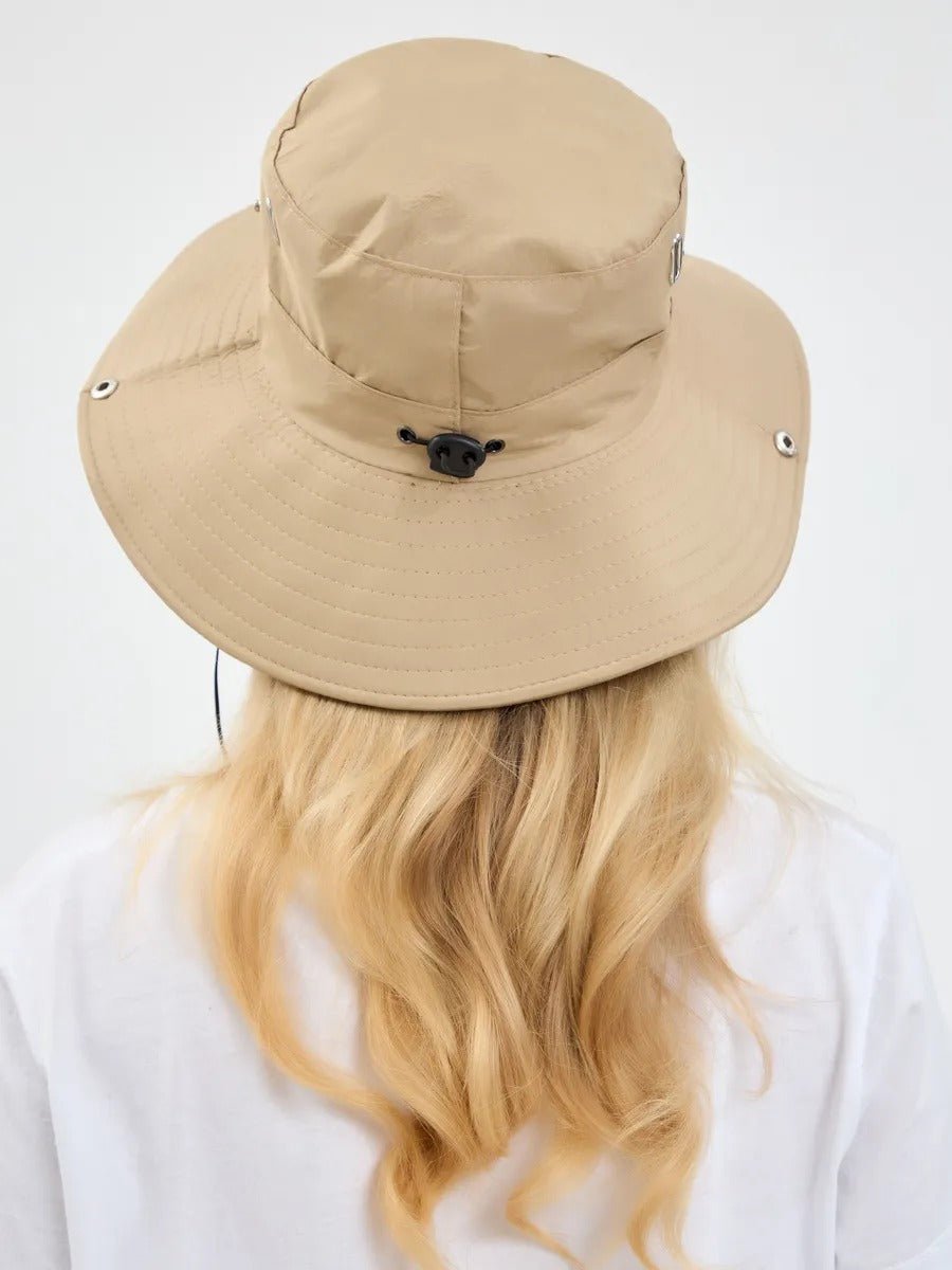 Chapeau large bord, protection solaire UPF 50+, accessoire plein air, couvre - chef unisexe été, modèle respirant léger, style randonnée, tissu séchage rapide, modèle Hitar - Chapeau de paille - Beige