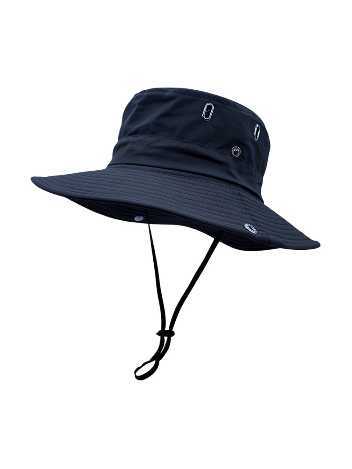 Chapeau large bord, protection solaire UPF 50+, accessoire plein air, couvre - chef unisexe été, modèle respirant léger, style randonnée, tissu séchage rapide, modèle Hitar - Chapeau de paille - Bleu marine