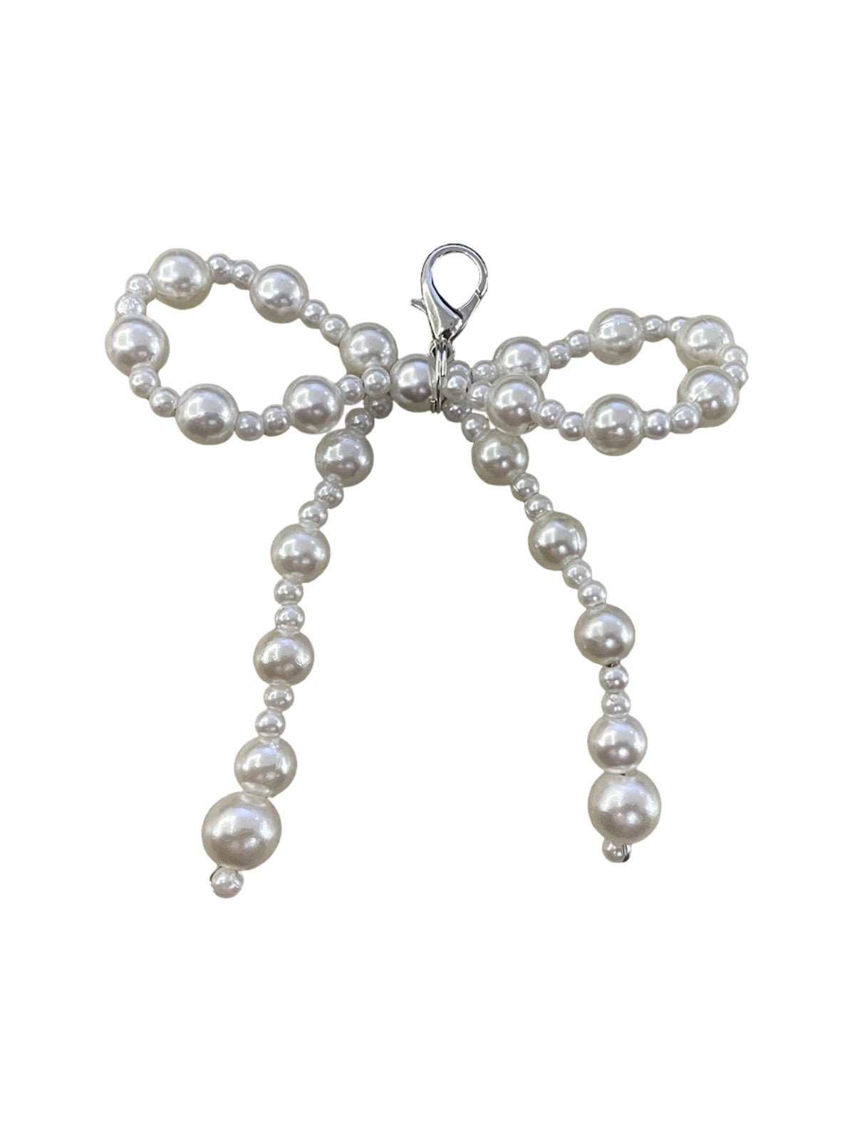 Charm pendentif perles, nœud papillon dentelle, bijou décoratif chaussures ou sac, accessoire perlé chic, breloque amovible féminine, modèle Rinza - charms - Style 5