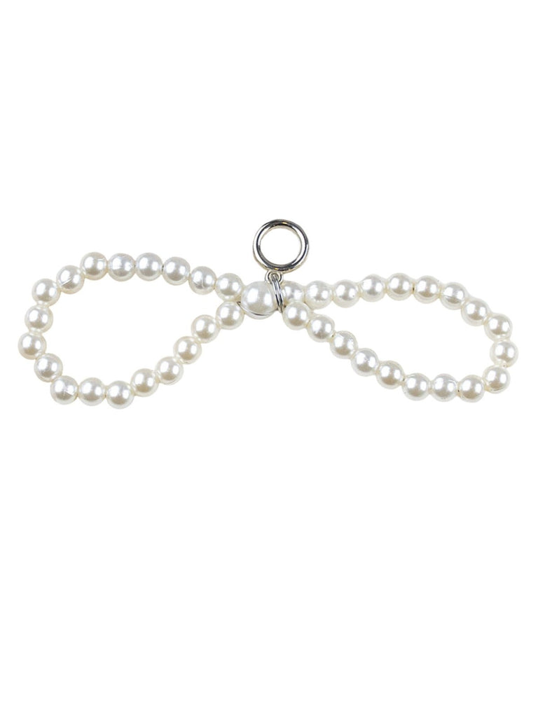 Charm pendentif perles, nœud papillon dentelle, bijou décoratif chaussures ou sac, accessoire perlé chic, breloque amovible féminine, modèle Rinza - charms - Style 6