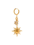 Charm soleil doré, pendentif coquillage, bijou waterproof, breloque bikini, accessoire plaqué or, modèle Harima - charms - 