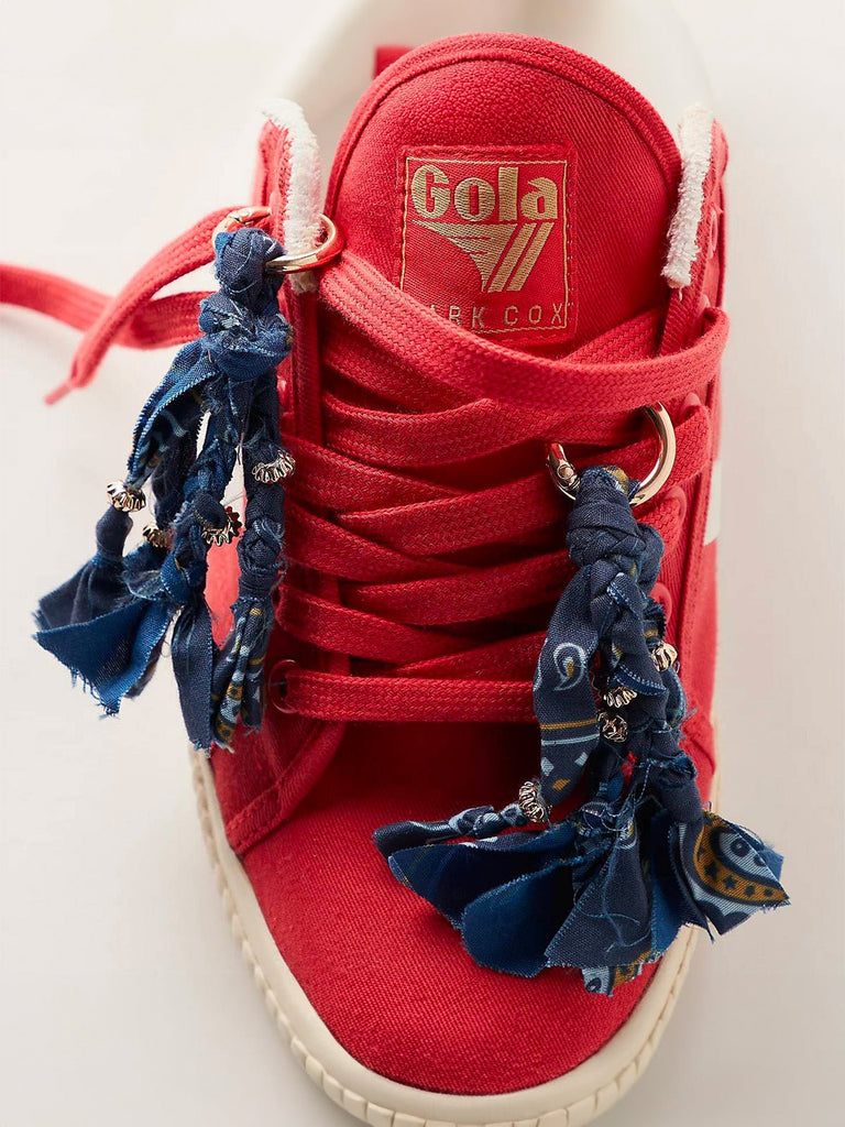 Charms colorés pour chaussures et sac, accessoires à franges en tissu, anneau métallique, style bohème, bijou de sac, modèle Playba - charms - Bleu