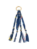 Charms colorés pour chaussures et sac, accessoires à franges en tissu, anneau métallique, style bohème, bijou de sac, modèle Playba - charms - Bleu