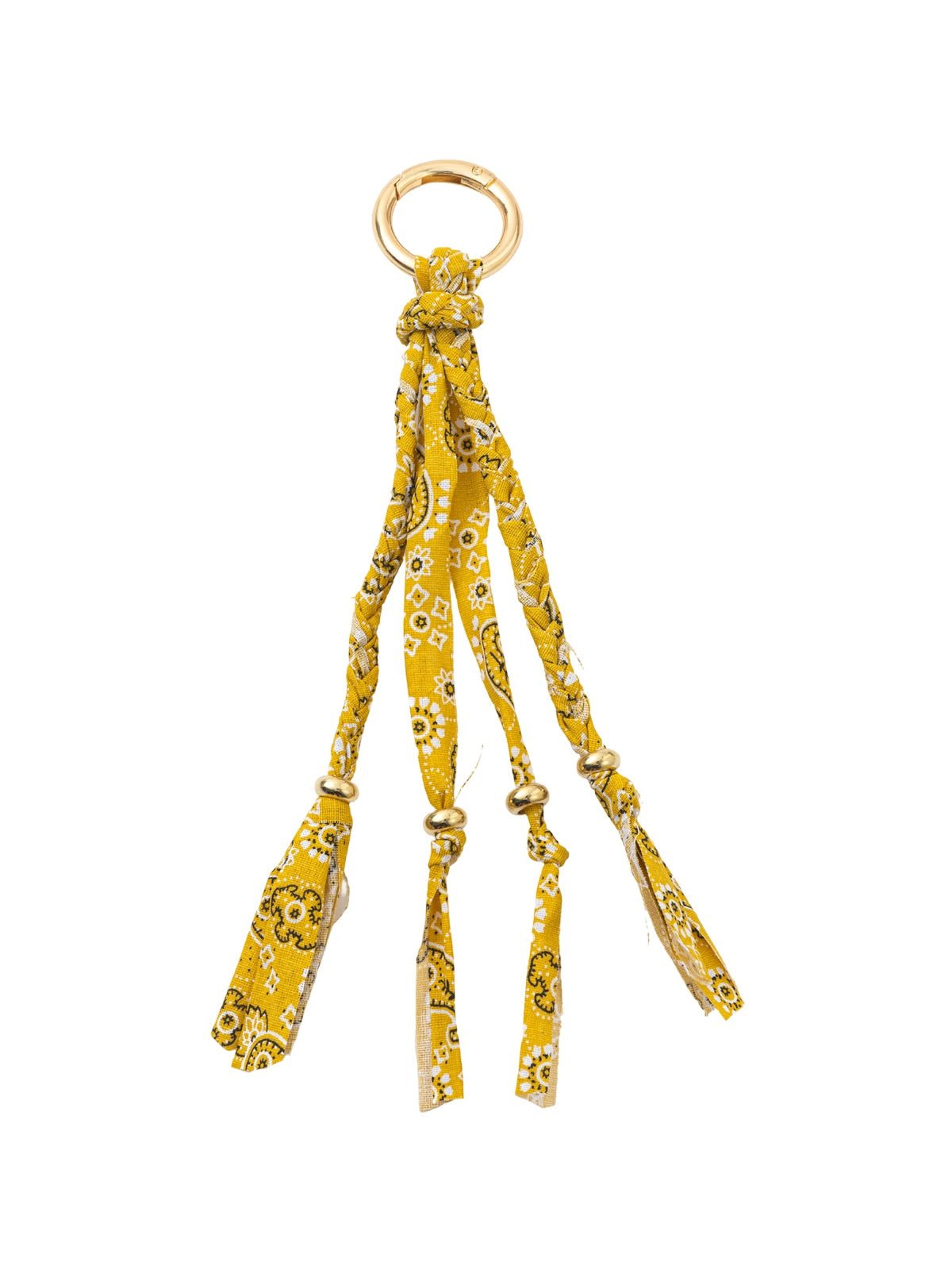 Charms colorés pour chaussures et sac, accessoires à franges en tissu, anneau métallique, style bohème, bijou de sac, modèle Playba - charms - Jaune