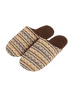Chaussons d’intérieur coton, semelle souple antidérapante, confort thermique toutes saisons, chaussons unisexe, style maison cosy, modèle Cirmus - Chaussons - Marron XXS