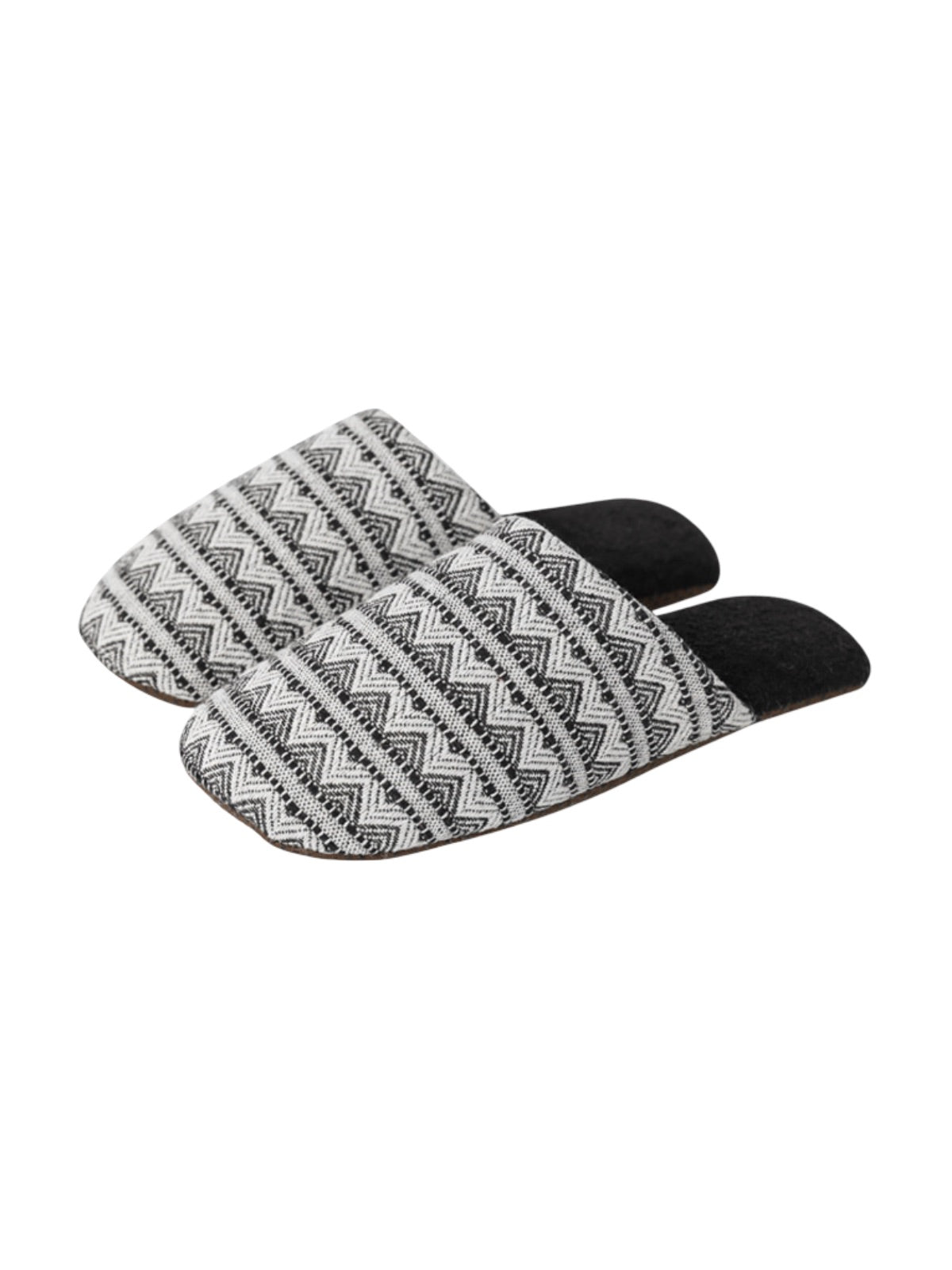 Chaussons d’intérieur coton, semelle souple antidérapante, confort thermique toutes saisons, chaussons unisexe, style maison cosy, modèle Cirmus - Chaussons - Noir XXS