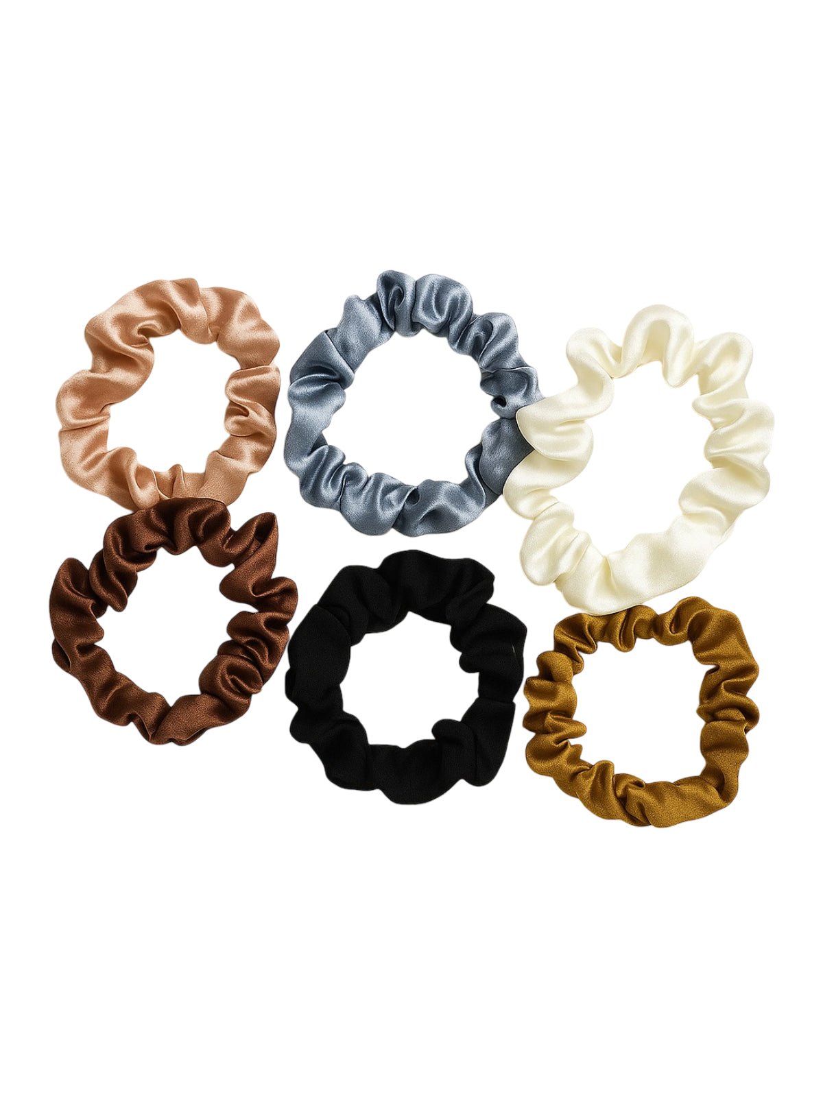 Chouchous cheveux satin, élastique cheveux femme, lot chouchous colorés, accessoire coiffure, attache cheveux doux, modèle Osiris - Chouchou - Multicolore