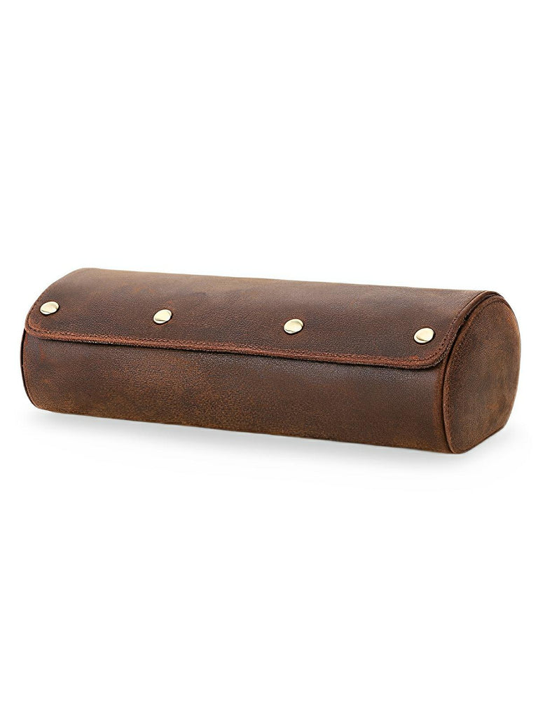 Coffret à montres, en cuir, aspect distingué, modèle Hugues - Coffret - Marron