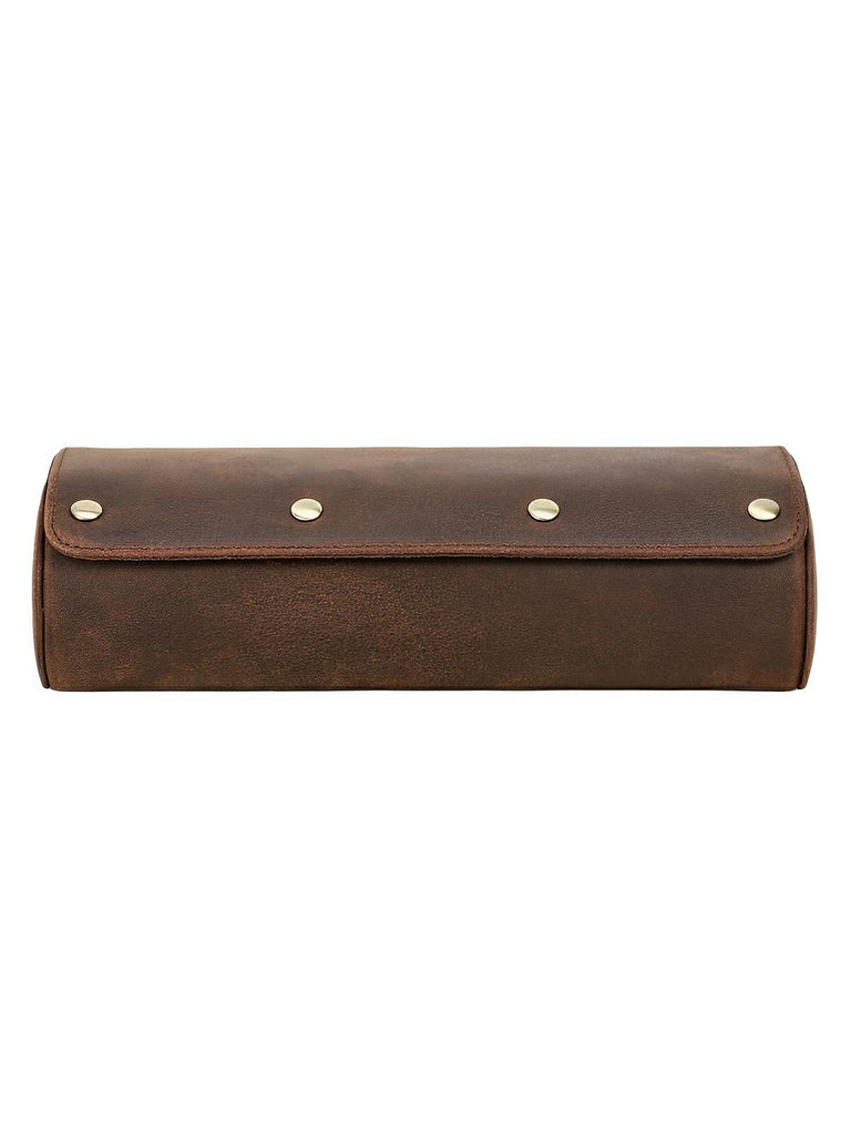 Coffret à montres, en cuir, aspect distingué, modèle Hugues - Coffret - Marron