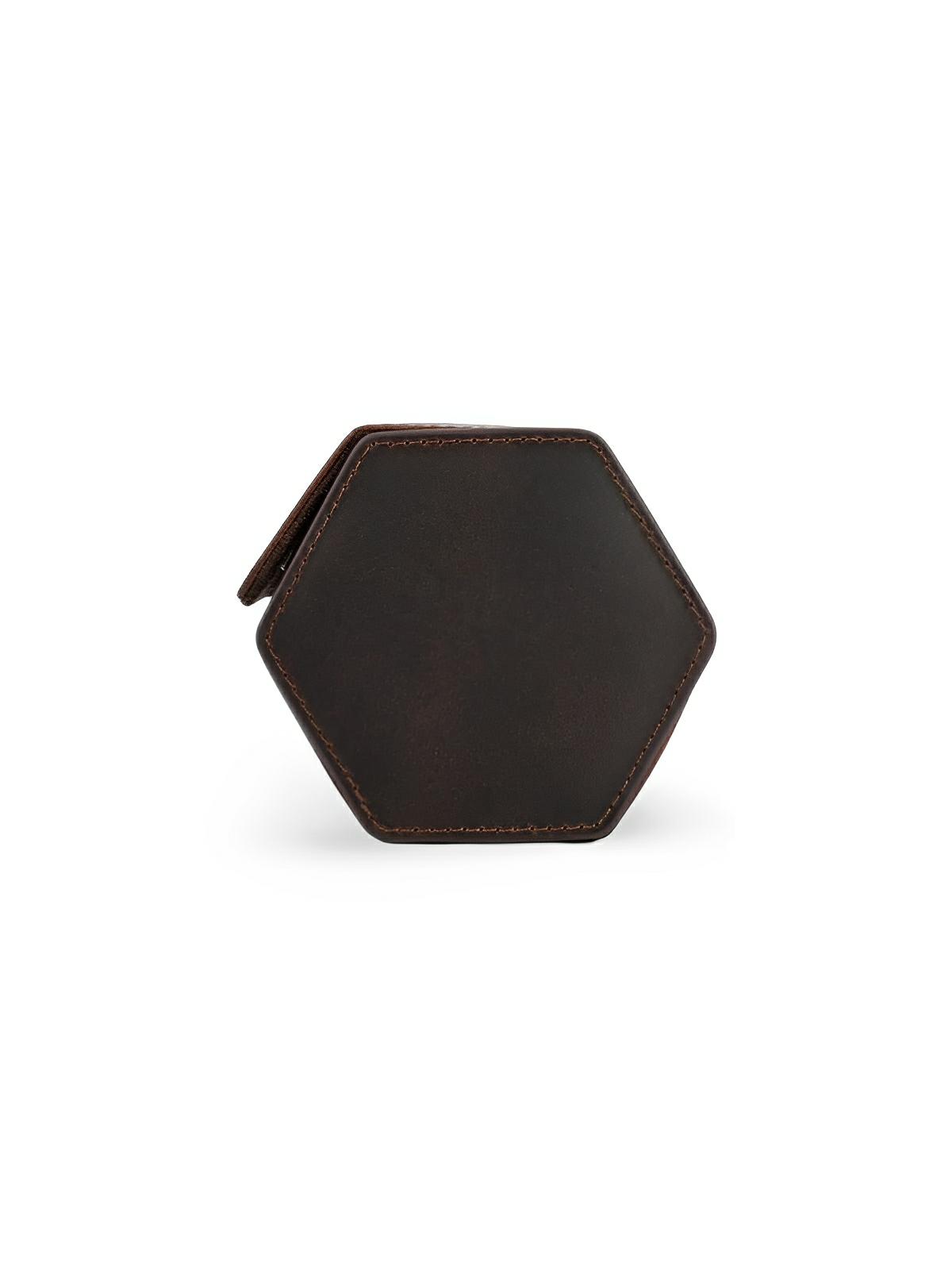Coffret à montres, en cuir, double capacité, intérieur doux, modèle Jules - Coffret - Café