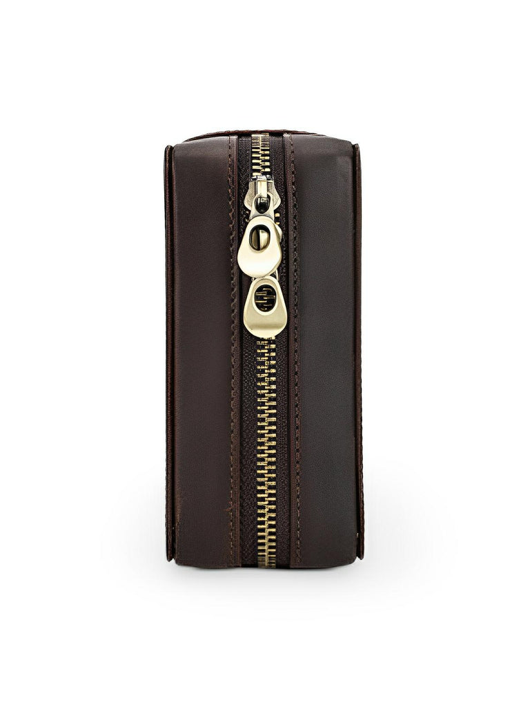 Coffret à montres, en cuir, porte carte intégré, modèle Maximian - Coffret - Café