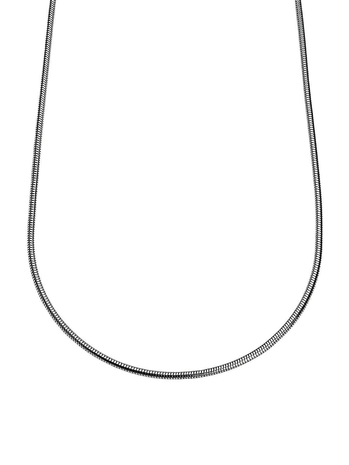 Collier à maille serpent en acier inoxydable, look moderne, modèle Romain - Collier - Argent 45 cm