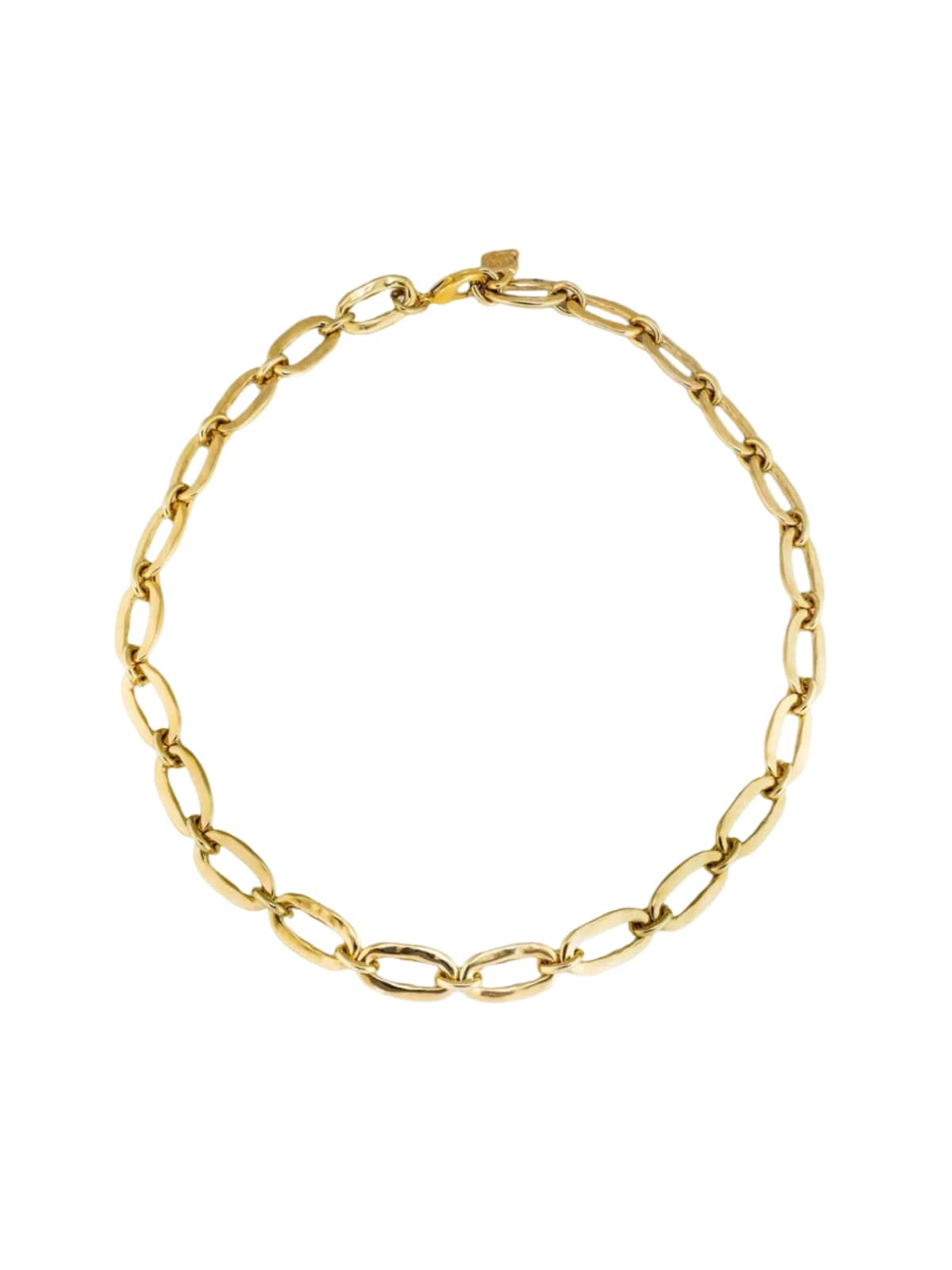 Collier chaîne argentée, maille graphique, UNOde50, design géométrique, bijou espagnol, modèle Nanie - Collier - Or 45 - 50 cm