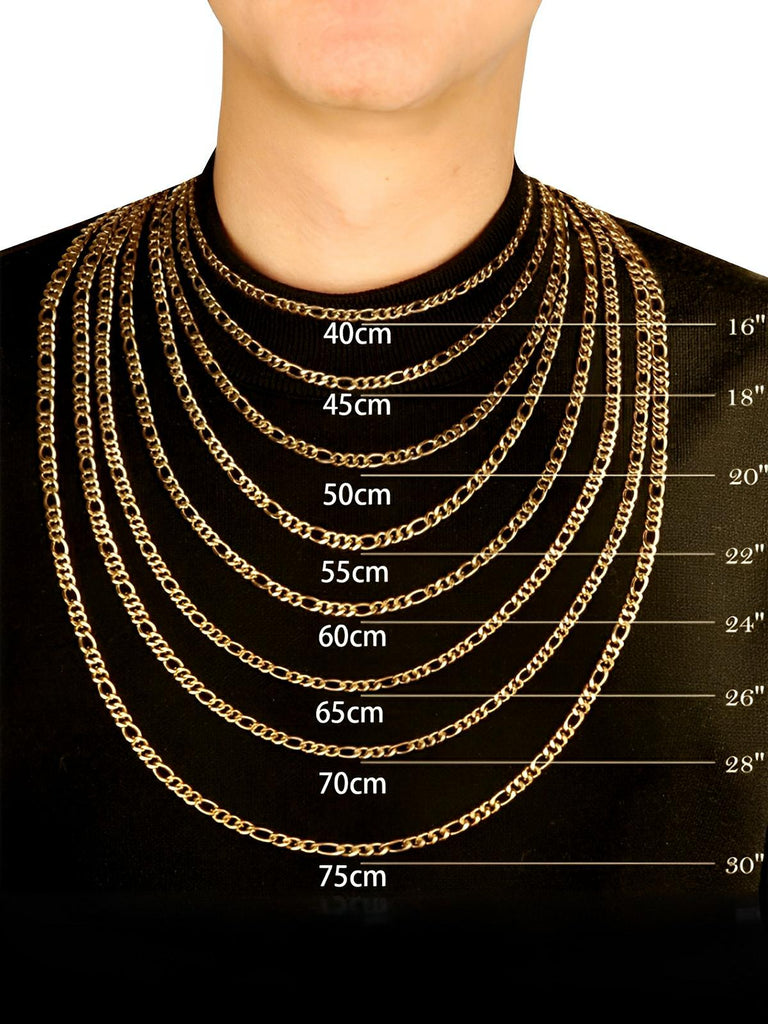 Collier chaîne cubaine, en acier inoxydable, style unique, modèle Will - Collier - Or 45 cm