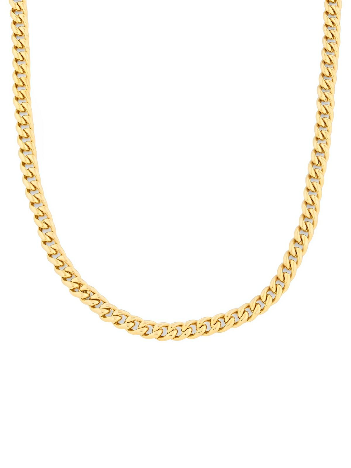 Collier chaîne cubaine, en acier inoxydable, style unique, modèle Will - Collier - Or 45 cm