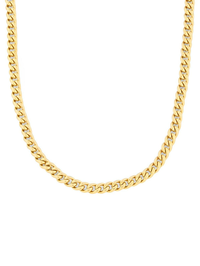 Collier chaîne cubaine, en acier inoxydable, style unique, modèle Will - Collier - Or 45 cm