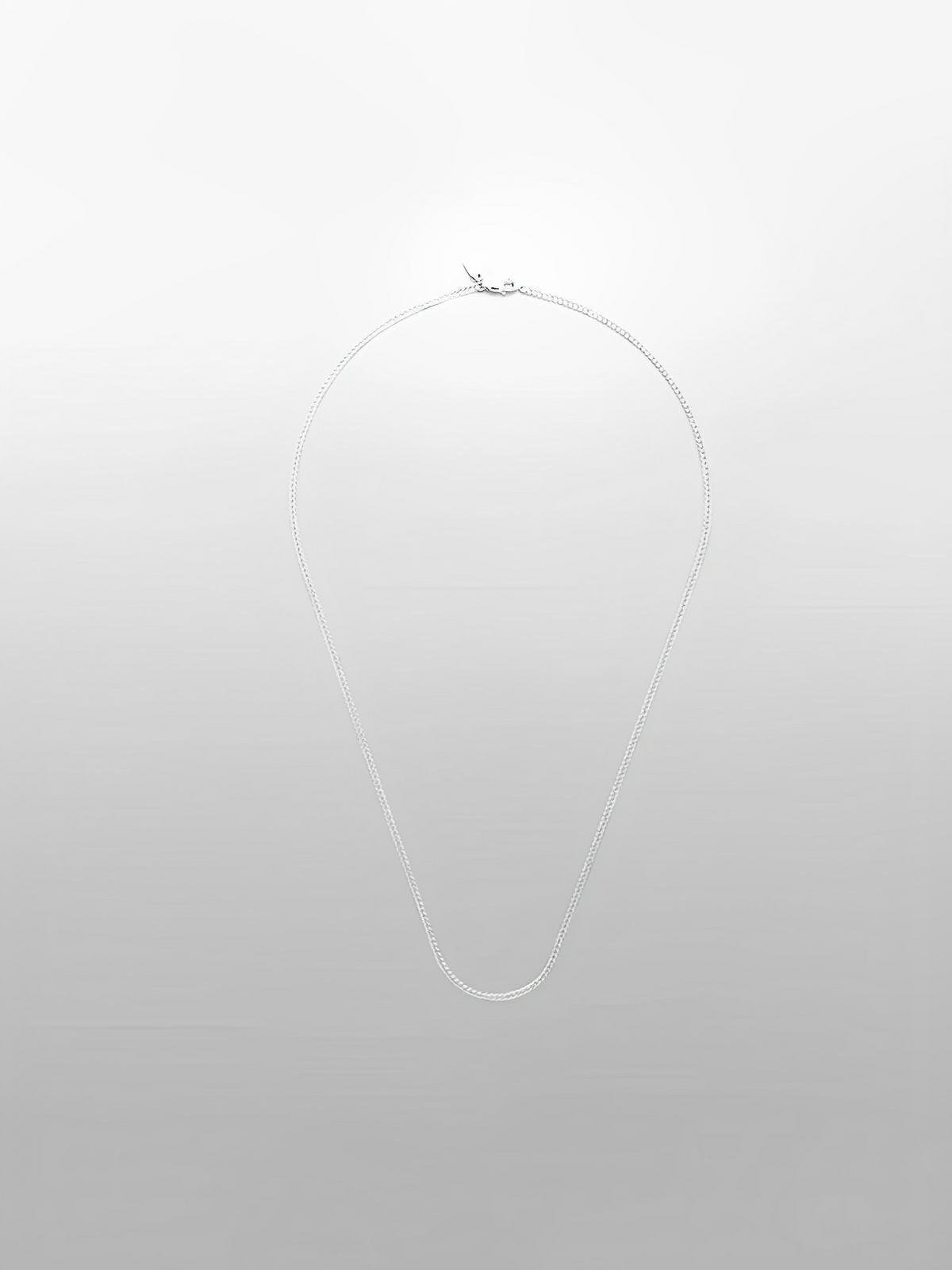Collier chaîne cubaine homme, en acier inoxydable, style urbain, waterproof, modèle Loni - Collier - Argent 55 cm