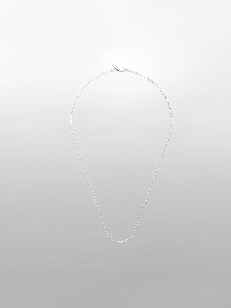 Collier chaîne cubaine homme, en acier inoxydable, style urbain, waterproof, modèle Loni - Collier - Argent 55 cm