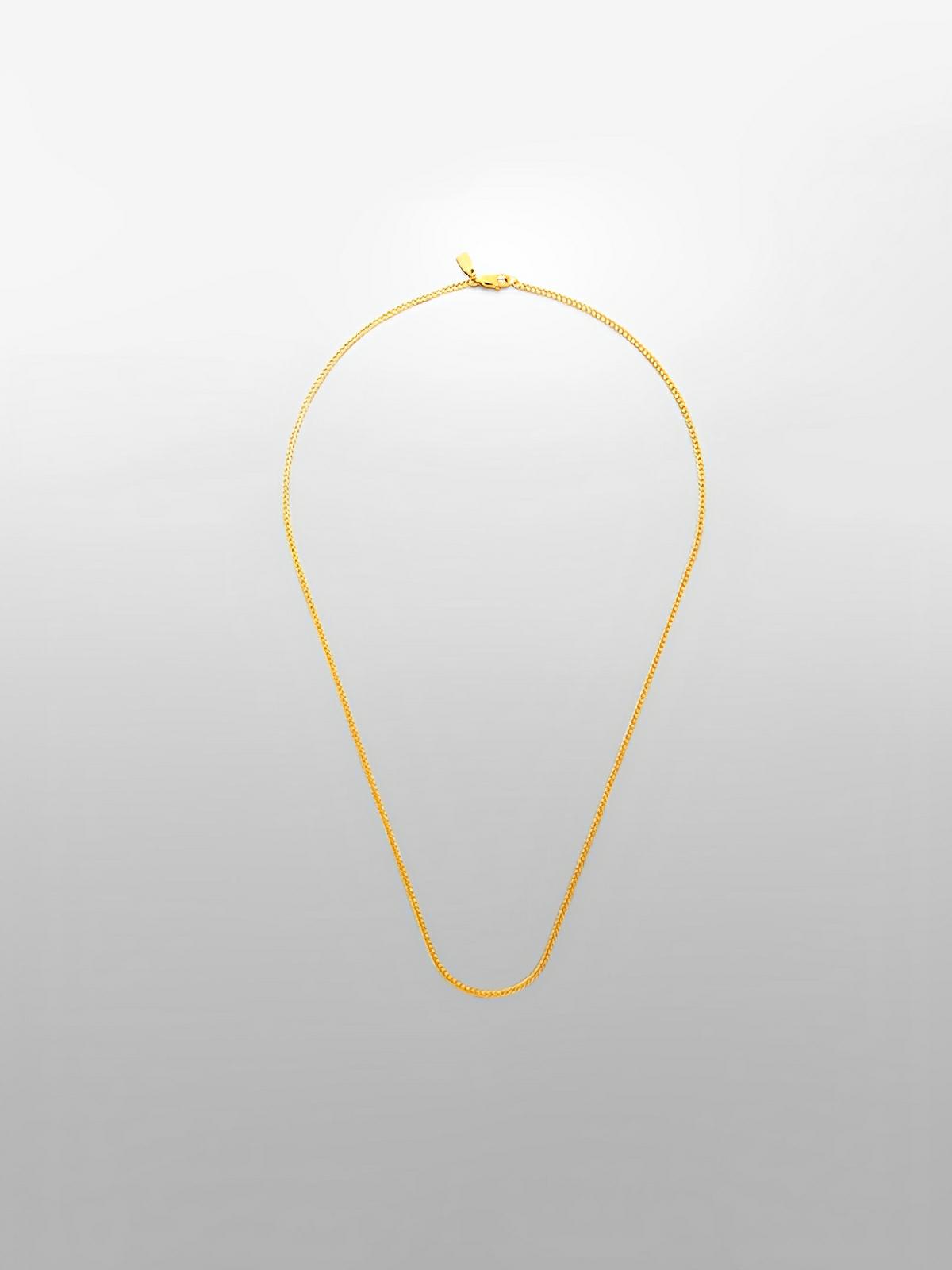 Collier chaîne cubaine homme, en acier inoxydable, style urbain, waterproof, modèle Loni - Collier - Or 55 cm