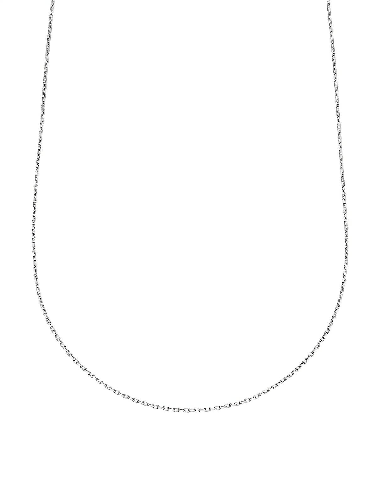 Collier chaîne en argent S925, maille forçat fine, longueur ajustable, modèle Steven - Collier - Argent 45 cm