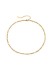 Collier chaîne Figaro acier inoxydable, doré, or rose, épais, femme homme, modèle Kayla - Collier - Or 38 - 50cm