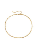 Collier chaîne Figaro acier inoxydable, doré, or rose, épais, femme homme, modèle Kayla - Collier - Or 38 - 50cm