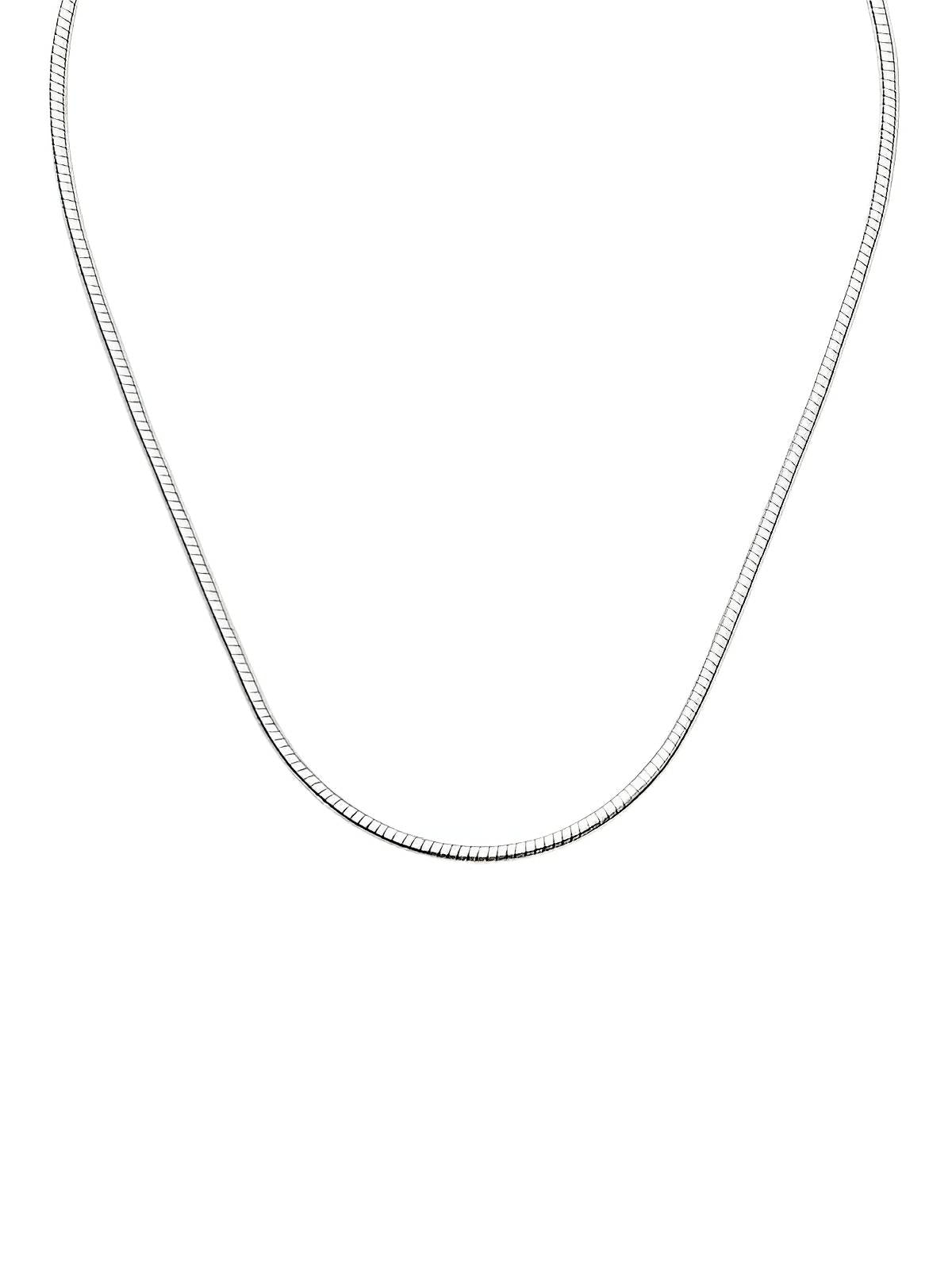 Collier homme acier inoxydable, chaîne octogonale argentée, style urbain, waterproof, modèle Gino - Collier - Argent 55 cm