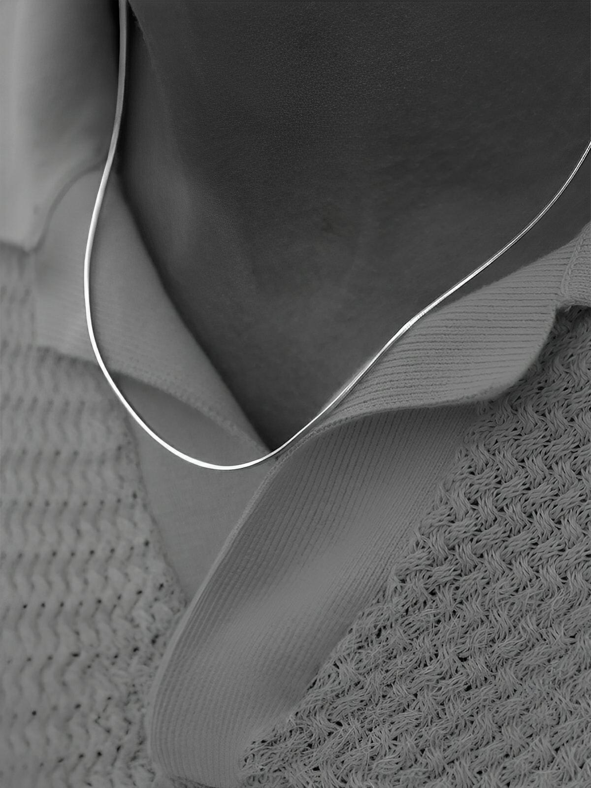 Collier homme acier inoxydable, chaîne octogonale argentée, style urbain, waterproof, modèle Gino - Collier - Argent 55 cm