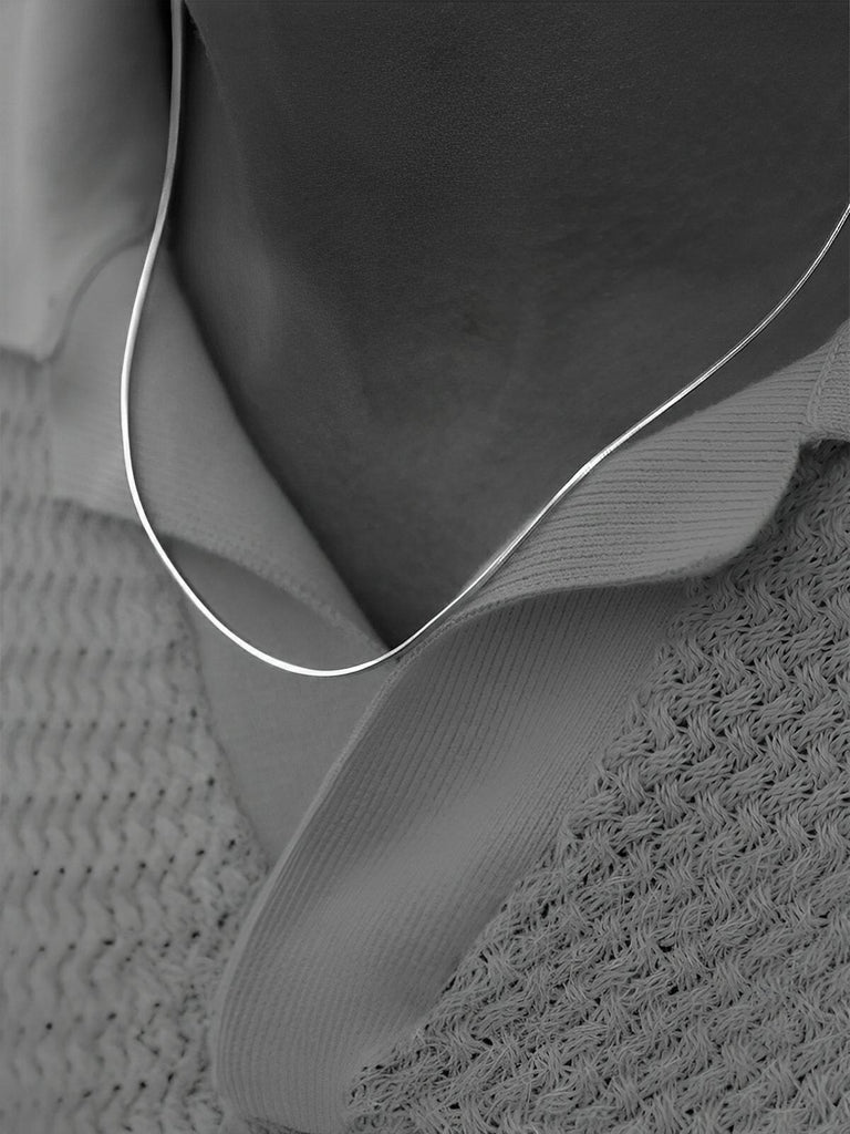 Collier homme acier inoxydable, chaîne octogonale argentée, style urbain, waterproof, modèle Gino - Collier - Argent 55 cm