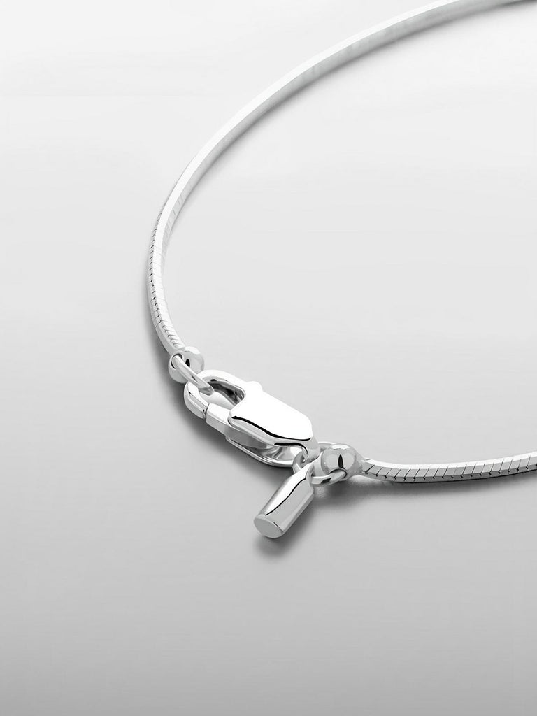 Collier homme acier inoxydable, chaîne octogonale argentée, style urbain, waterproof, modèle Gino - Collier - Argent 55 cm