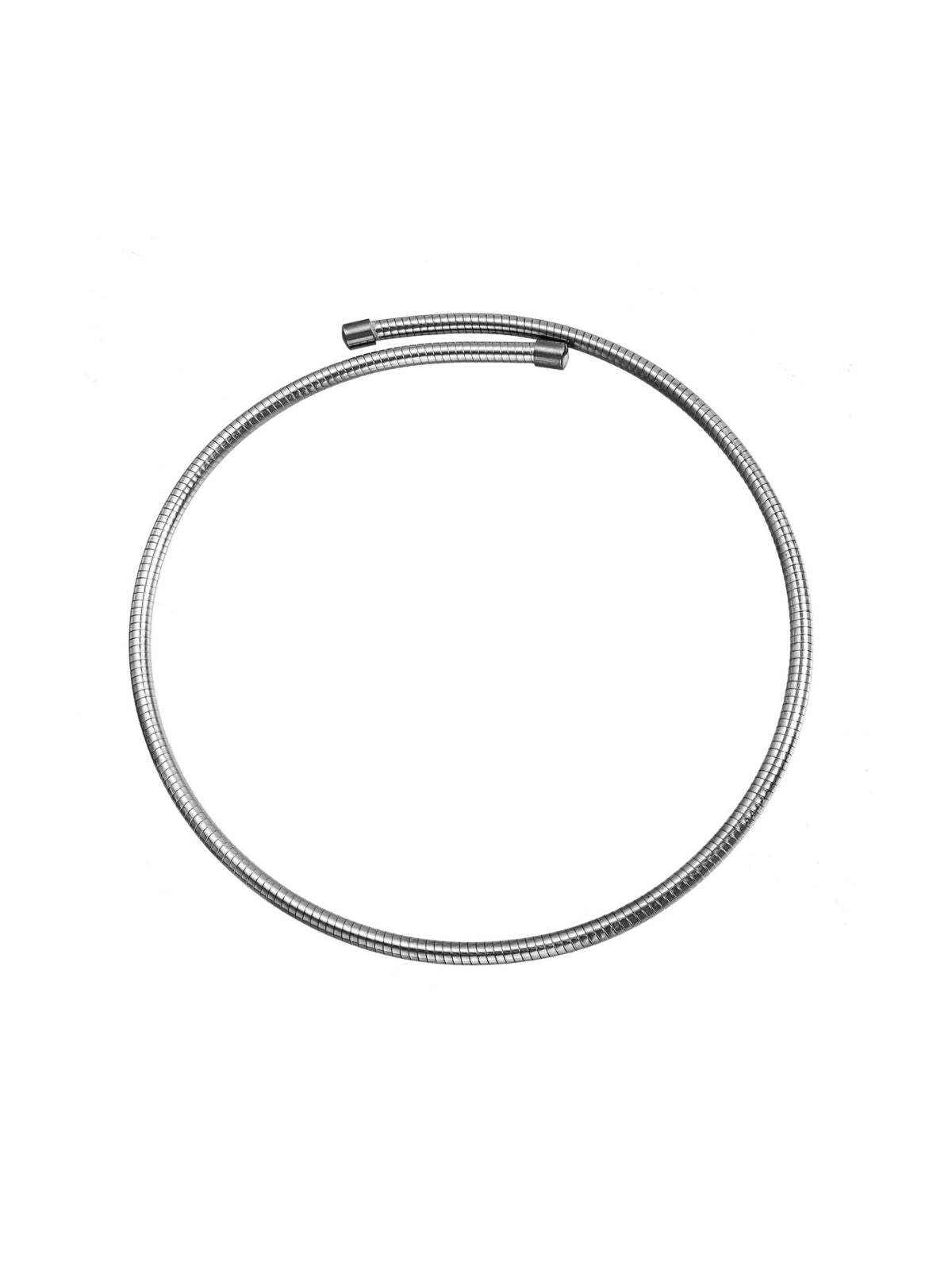 Collier ras du cou doré, style minimaliste, bijou tendance femme, acier hypoallergénique, idée cadeau chic, modèle Fiorine - Collier - Argent 41 - 50 cm