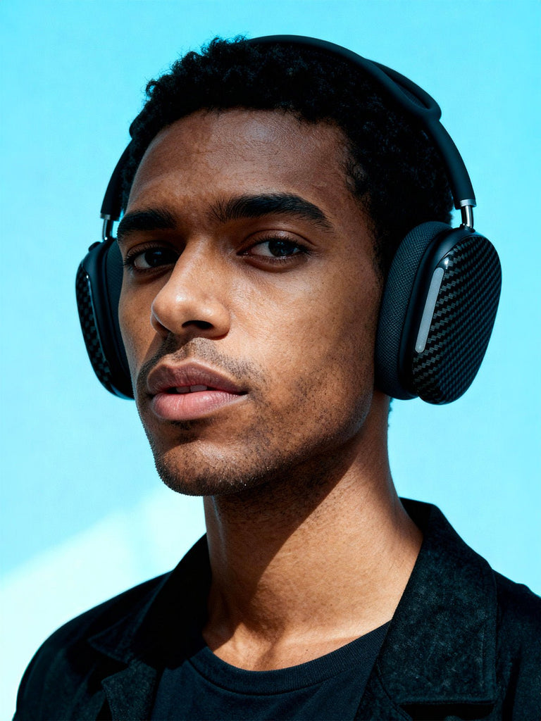 Coque AirPods Max carbone, protection intégrale, design léger, texture fibre carbone, accessoire premium, modèle Eryx - Accessoire AirPods Max - Carbone